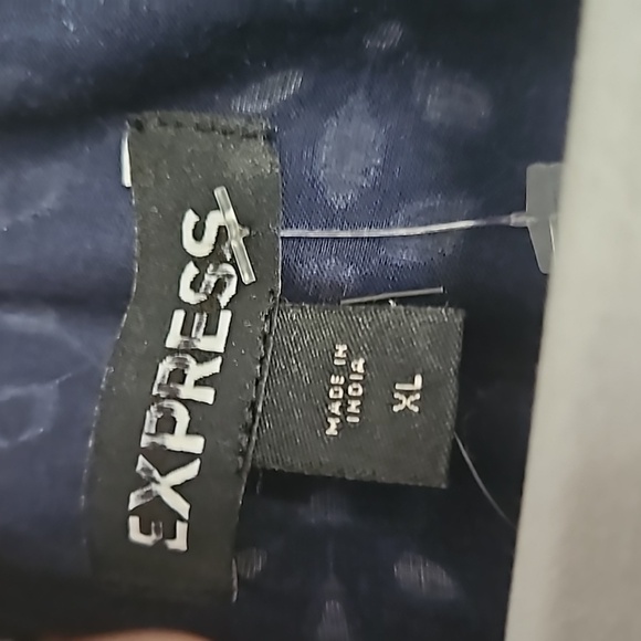 NEW! EXPRESS Navy & White Eyelet Dress XL. - Picture 7 of 8